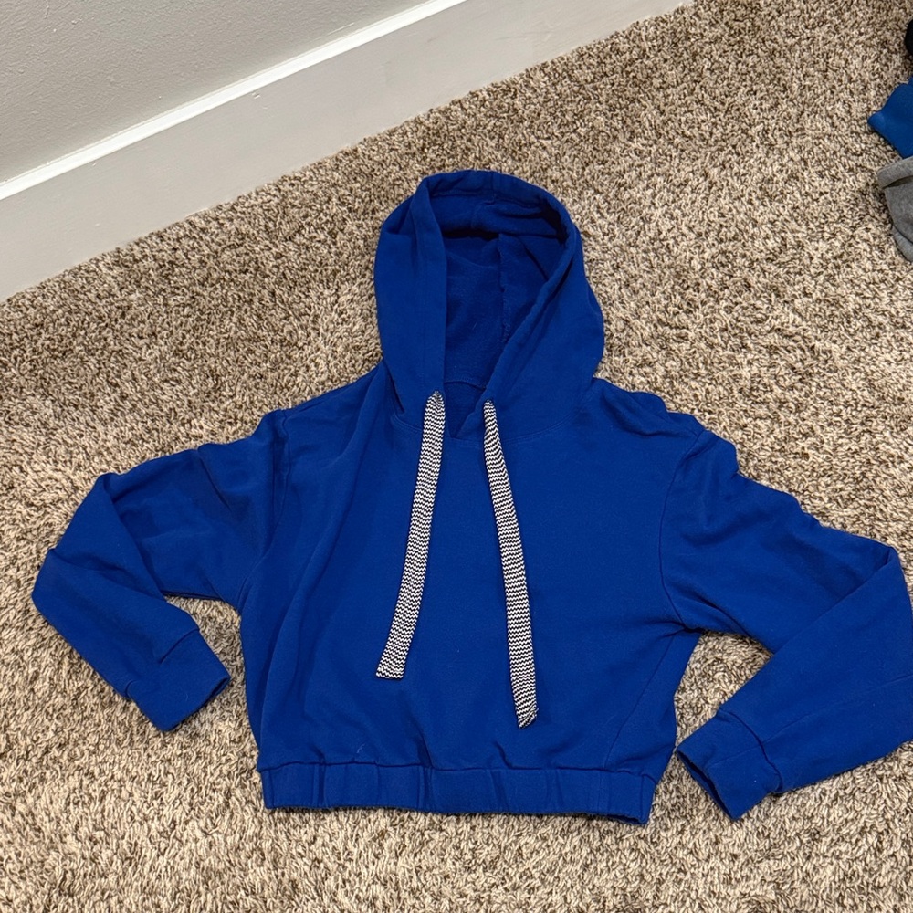 Wild Fable Royal Blue Cropped Hoodie